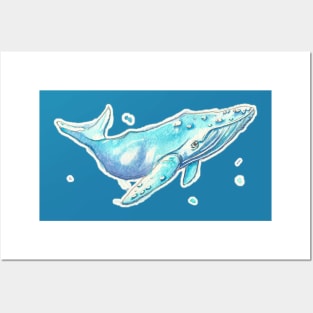 Joakim - Watercolor Whale Posters and Art